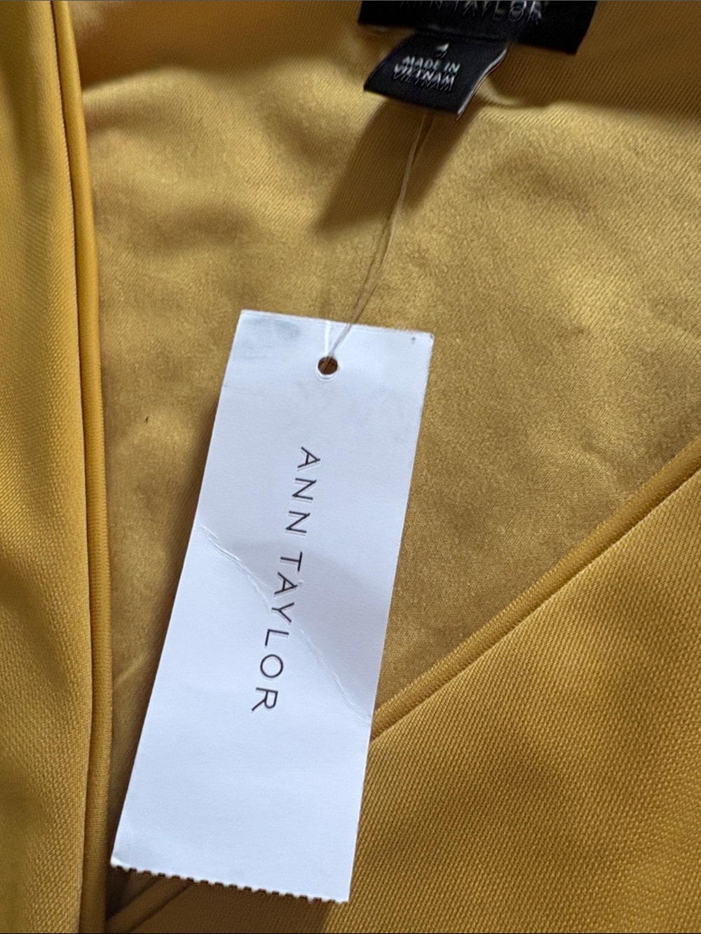 Ann Taylor Yellow Wrap Midi Dress with Side Tie - Picture 5 of 13